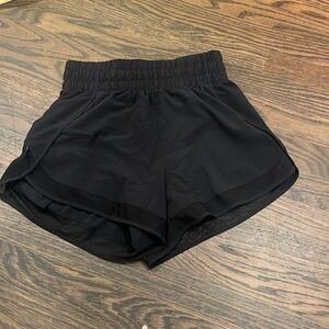 Black high waisted Athleta shorts